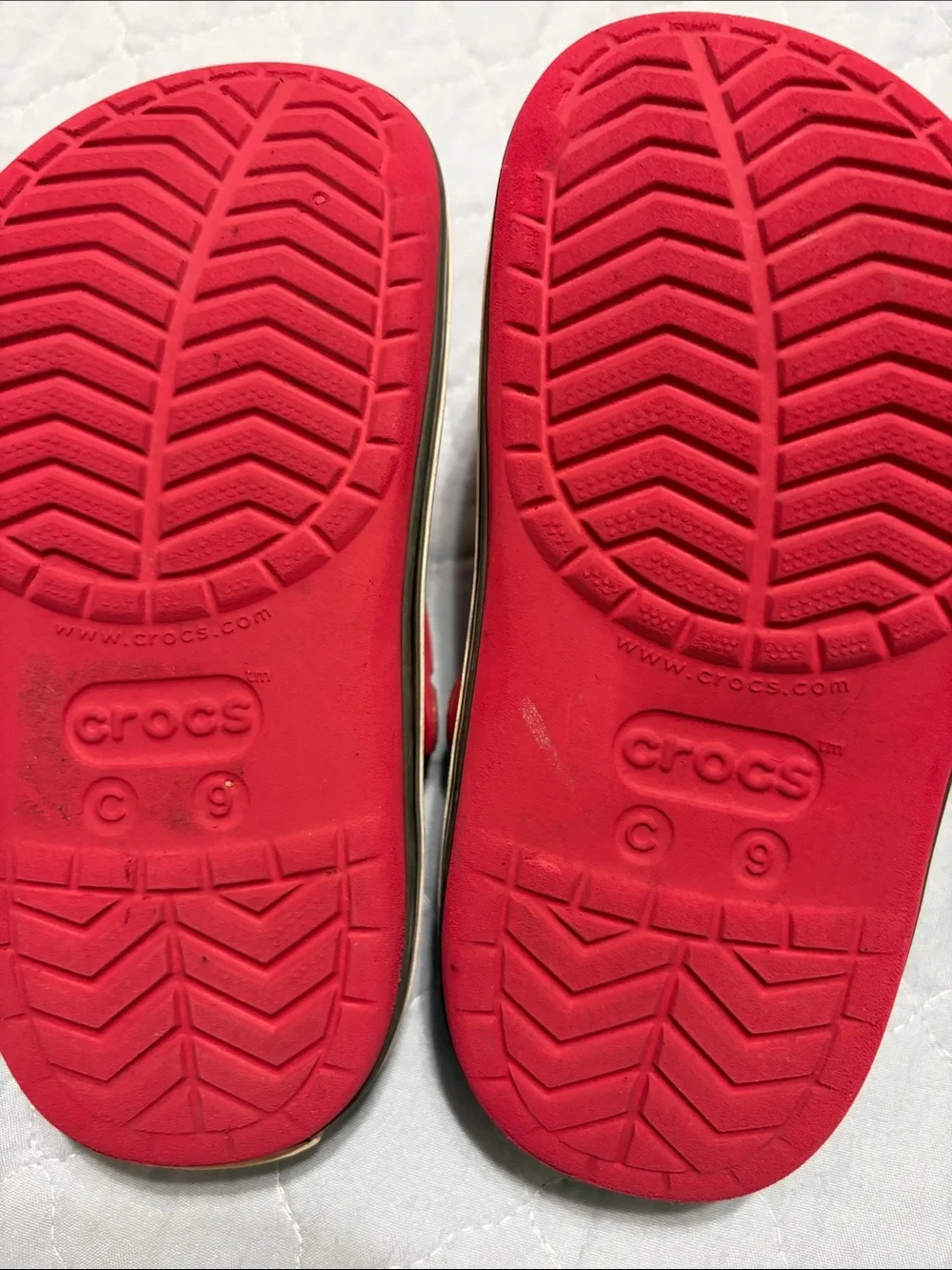 CROCS red toddlers
